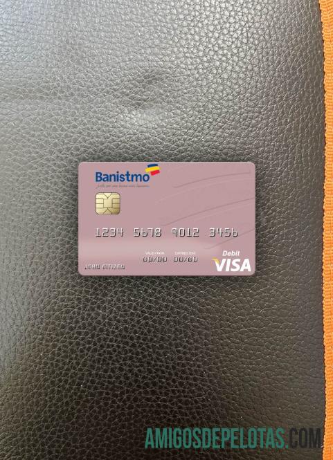 Cartão de Débito Banco Banistmo Visa do Panamá Photolook Front baixar para verificação
